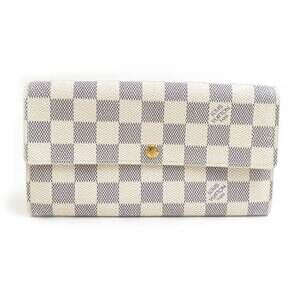 Louis Vuitton Azur White Portefeuille Wallet Sarah long Ivory White
